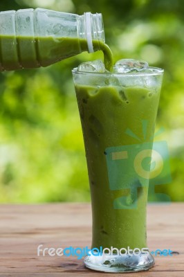 Ice Green Tea Stock Photo Ice Green Tea Stock Photo