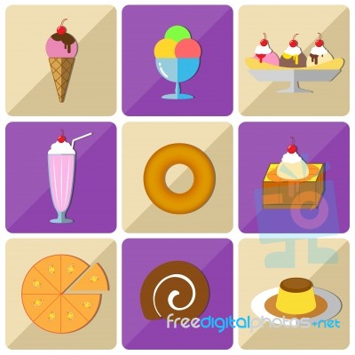 Icon Dessert Stock Image
