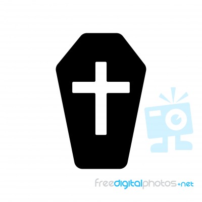 Icon Of Coffin -  Iconic Design Stock Image
