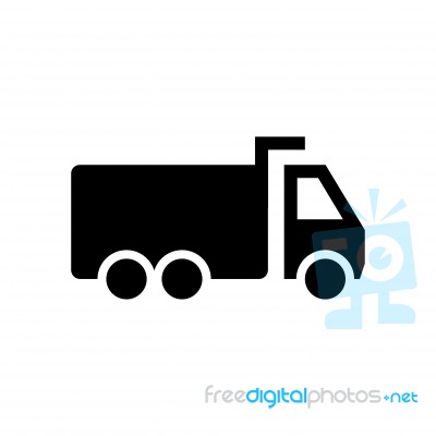 Icon Of Dump Truck -  Iconic Design Stock Image