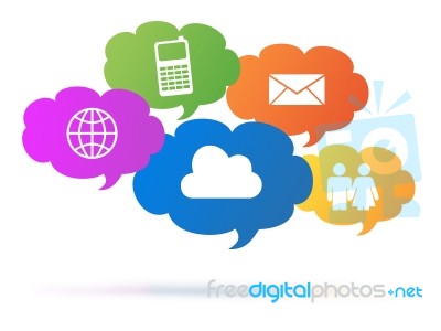 Icons Cloud Stock Image