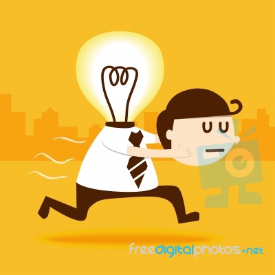 Idea Man Hold His Head Stock Image Idea Man Hold His Head Stock Image