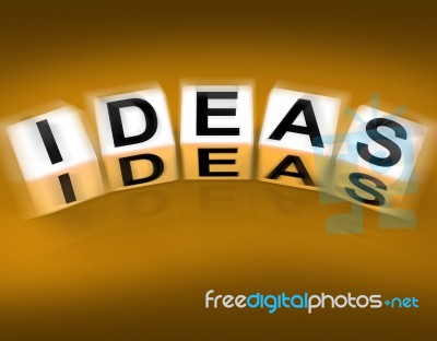 Ideas Blocks Displays Thoughts Thinking And Perception Stock Image
