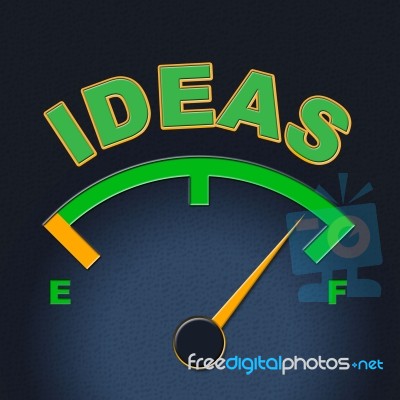 Ideas Gauge Indicates Display Concepts And Inventions Stock Image