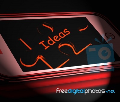 Ideas Smartphone Displays Inspiration Thoughts And Concepts Stock Image