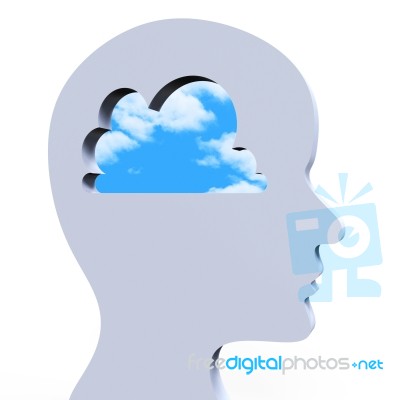 Ideas Think Indicates Creative Concept And Innovations Stock Image