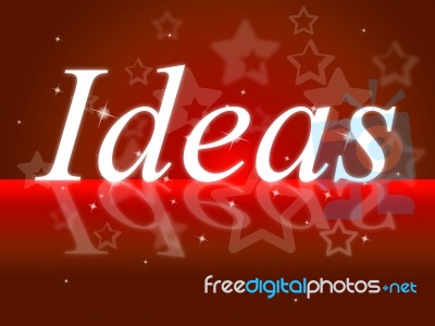 Ideas Word Shows Think About It And Contemplation Stock Image