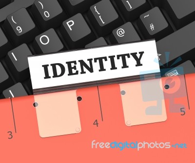 Identity File Indicates Binder Brand And Branding 3d Rendering Stock Image