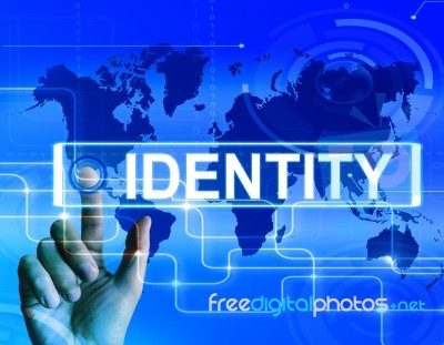 Identity Map Displays Worldwide Or International Identification Stock Image
