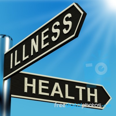 Illness Or Health Directions Stock Image