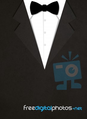 Illustration Of Business Suit With Bow Stock Photo
