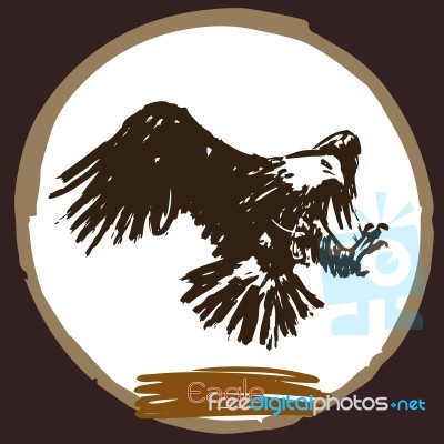 Illustration Of Eagle, Hawk Bird Stock Image