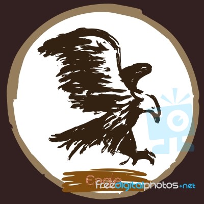 Illustration Of Eagle, Hawk Bird Stock Image