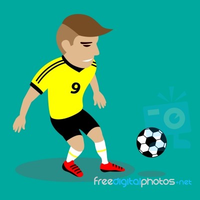 Illustration Soccer Player Stock Image