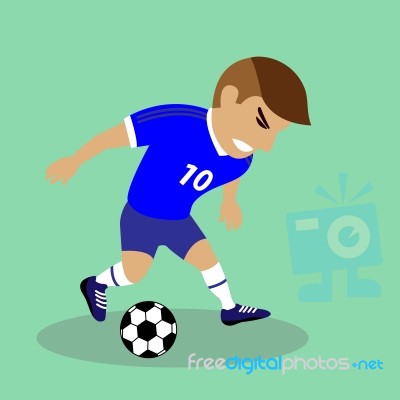 Illustration Soccer Player Stock Image