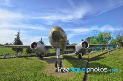 Ilyushin Il-28 In A Aircraft Cemetery Stock Photo