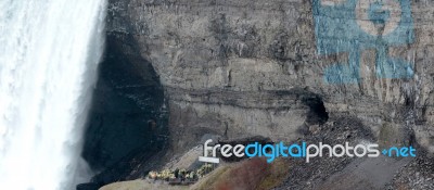 Image With The Viewpoint Under The Niagara Falls Stock Photo