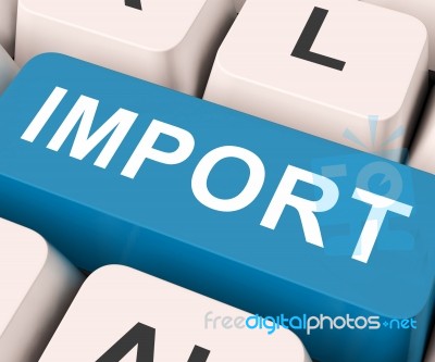 Import Key Means Importing Or Imports
 Stock Image