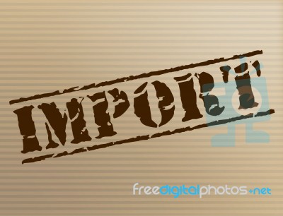 Import Stamp Shows Buy Abroad And Cargo Stock Image