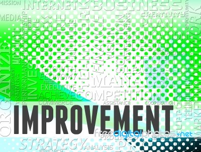 Improvement Words Means Upgrading Grow And Growing Stock Image