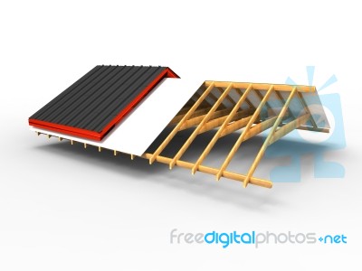 Incomplete Roof Stock Image