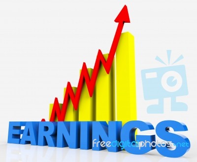 Increase Earnings Means Progress Report And Diagram Stock Image