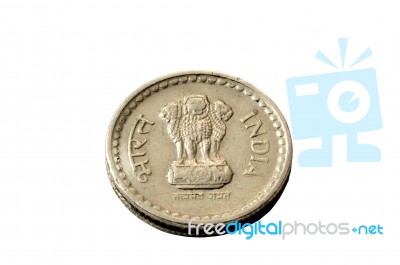 Indian Coin Stock Photo