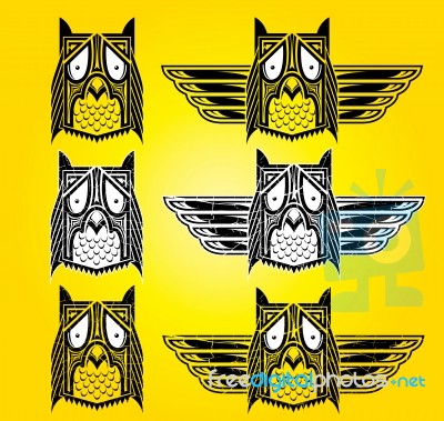 Indian Ornamental Ethnic Style Owl  Illustration Stock Image