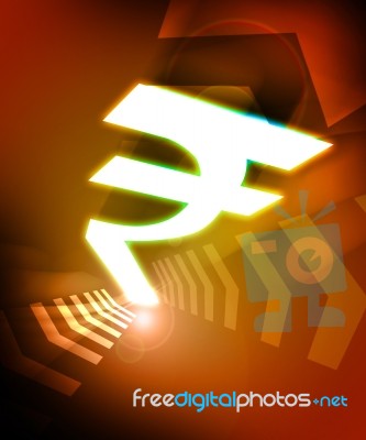 Indian Rupee Symbol Stock Image