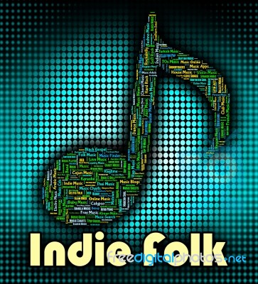 Indie Folk Means Sound Track And Audio Stock Image