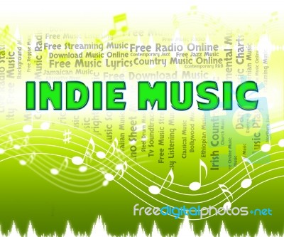 Indie Music Shows Sound Tracks And Acoustic Stock Image