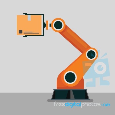 Industrial Mechanical Robotic Arm Stock Image