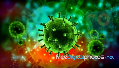  Influenza Virus H1n1 Stock Image