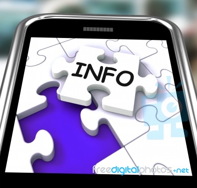 Info On Smartphone Showing Advisory Stock Image