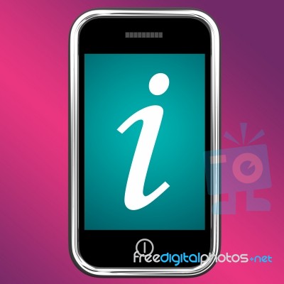 Info Symbol On Mobile Stock Image