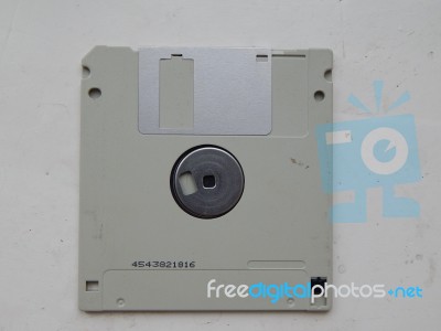 Information Carriers For Computer Technology Disks And Floppy Disks Stock Photo