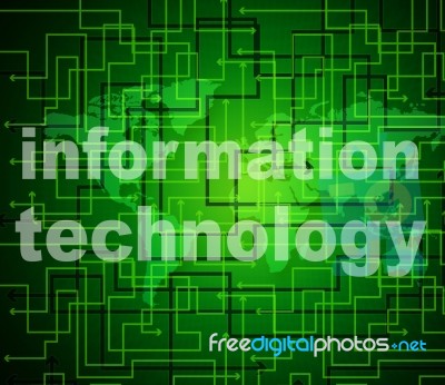 Information Technology Shows Assistance Data And High-tech Stock Image