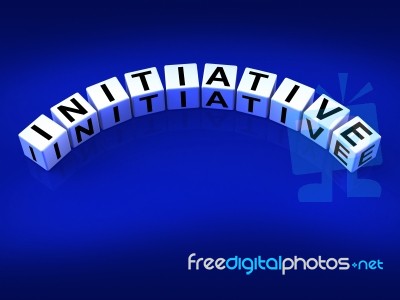 Initiative Dice Mean Leadership Inventiveness And Action Stock Image
