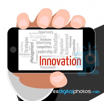 Innovation Word Indicates New Idea And Improve Stock Image