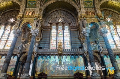 Inside View Of A Catherdral Stock Photo