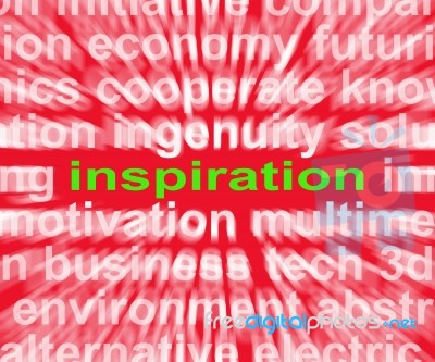 Inspiration Word Shows New And Original Ideas Stock Image