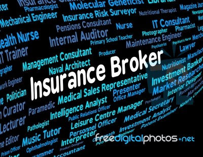 Insurance Broker Represents Covered Coverage And Job Stock Image