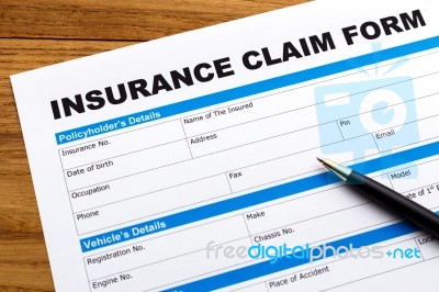 Insurance Claim Form Stock Photo
