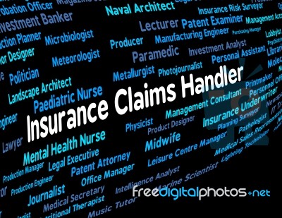 Insurance Claims Handler Indicates Recruitment Indemnity And Pol… Stock Image