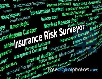 Insurance Risk Surveyor Indicates Unsafe Work And Word Stock Image