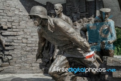 Insurgents Memorial To Polish Fighters Of Warsaw Uprising In War… Stock Photo