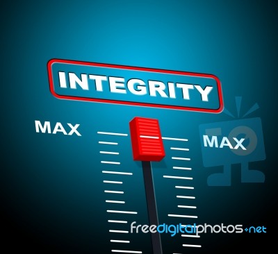 Integrity Max Means Upper Limit And Sincerity Stock Image
