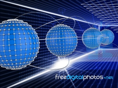 Interconnected Network Means Global Communications And Communica… Stock Image