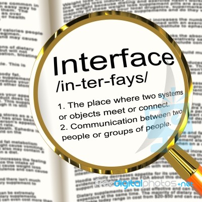 Interface Definition Magnifier Stock Image