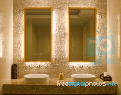 Interior Design Of Bathroom Stock Photo